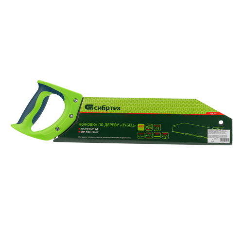 Ножовка по дереву "Зубец", 400 мм, шаг зуба 10 мм, каленый зуб 2D, двухкомпонентная рукоятка Сибртех по ценам производителя в Уфе с доставкой по всей России