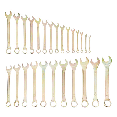 Набор ключей комбинированный 6-32 мм, 26 шт, желтый цинк Сибртех купить в Москве с доставкой по всей России | ProtosMarket.ru