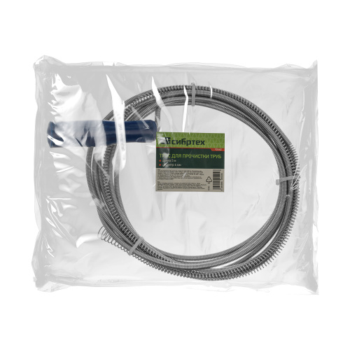 Трос для прочистки труб, L-5 м, D 6 мм Сибртех по ценам производителя в Уфе с доставкой по всей России