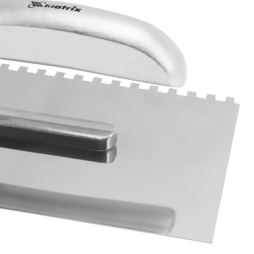 Гладилка из нержавеющей стали, 280 х 130 мм, деревянная ручка, зуб 6 х 6 мм Matrix по ценам производителя в Уфе с доставкой по всей России