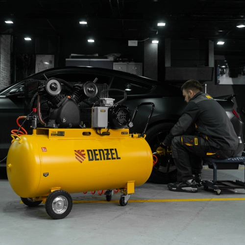 Компрессор воздушный рем. привод BCV 4000-T/200, 4,0 кВт, 200 литров, 690 л/мин Denzel по ценам производителя в Уфе с доставкой по всей России