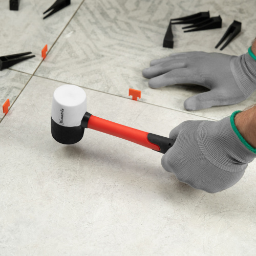 Киянка резиновая, 225 г, черно-белая резина, фибергласовая рукоятка Matrix по ценам производителя в Уфе с доставкой по всей России