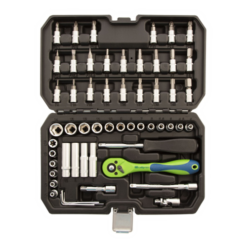 Набор инструментов 56 предметов, CrV, 1/4" Сибртех по ценам производителя в Уфе с доставкой по всей России
