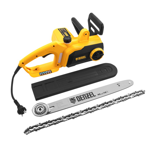 Пила цепная электрическая EDS-1800P, 1.8 кВт,поперечная, шина 40 см, шаг 3/8, паз 1.3 мм, 57 звеньев Denzel по ценам производителя в Уфе с доставкой по всей России