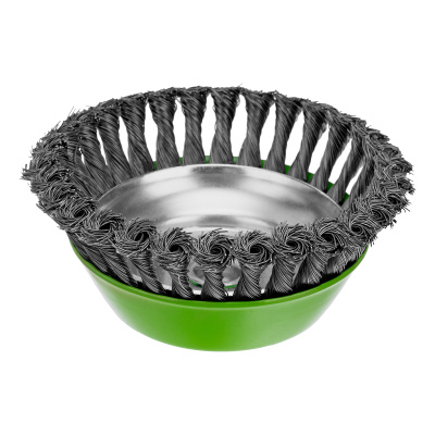 Щетка для УШМ, 150 мм, М14, "чашка", крученая проволока 0.5 мм Сибртех по ценам производителя в Уфе с доставкой по всей России