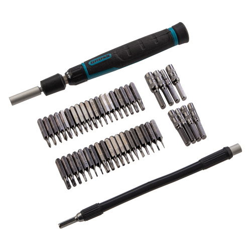 Отвертка с набором бит и торцевых головок для точных работ, гибкий привод, 48 шт, CrMo Gross по ценам производителя в Уфе с доставкой по всей России
