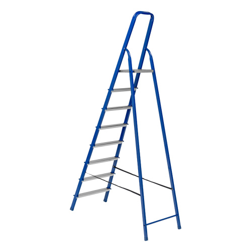 Стремянка, 8 ступеней, стальной профиль, алюминиевые ступени Сибртех по ценам производителя в Уфе с доставкой по всей России