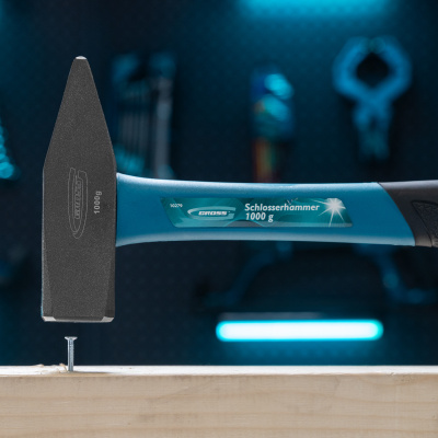 Молоток слесарный, 1000 г, квадратный боек, фибергласовая обрезиненная рукоятка Gross по ценам производителя в Уфе с доставкой по всей России