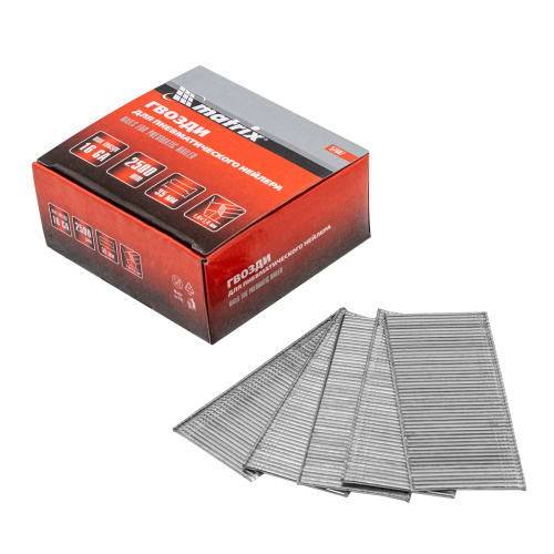 Гвозди для пневматического нейлера 16GA, сечение 1.6 х 1.4, длина 35 мм, 2500 шт Matrix по ценам производителя в Уфе с доставкой по всей России