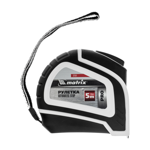 Рулетка Autostop,5 м х 19 мм,двухкомпонентный корпус,автоматическая фиксация,Pro Matrix по ценам производителя в Уфе с доставкой по всей России