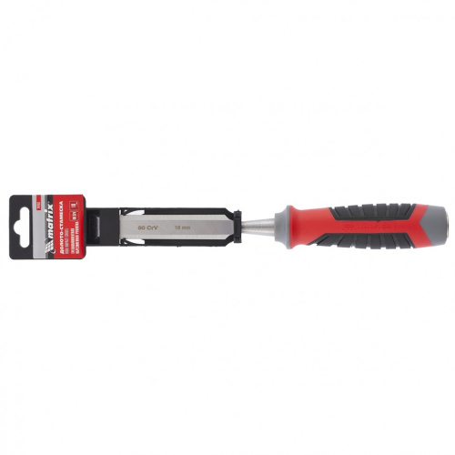 Долото-стамеска, 18 мм, 60 CrV, трехкомпонентная обрезиненная рукоятка Matrix по ценам производителя в Уфе с доставкой по всей России