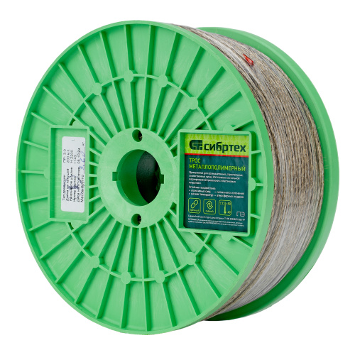 Трос металлополимерный прозрачный ПР-3.0, толщина 3.0 мм, катушка 200 метров Сибртех по ценам производителя в Уфе с доставкой по всей России