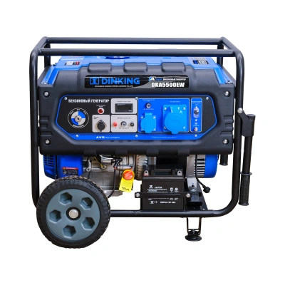 Генератор бензиновый Dinking DKA5500EW (5,5кВт, электростартер, 15лс, колёса) по ценам производителя в Уфе с доставкой по всей России