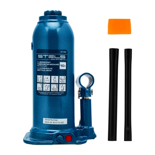 Домкрат гидравлический бутылочный, 10 т, h подъема 222-447 мм Stels по ценам производителя в Уфе с доставкой по всей России