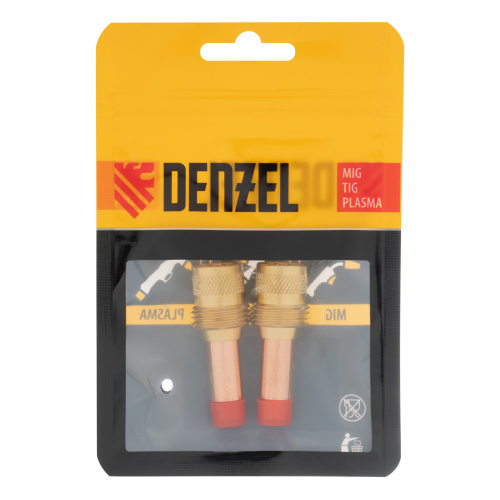 Держатель цанги с газовой линзой для электрода 2,4 мм, 2 шт Denzel по ценам производителя в Уфе с доставкой по всей России