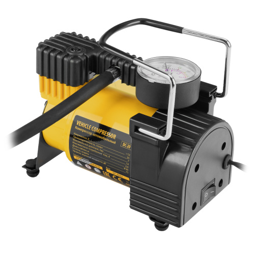 Компрессор автомобильный DС-20,12 В, 7 атм, 35 л/мин Denzel по ценам производителя в Уфе с доставкой по всей России