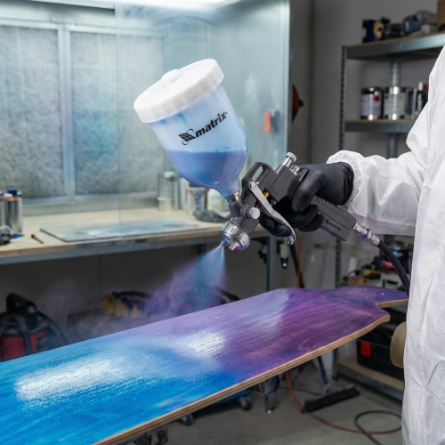 Набор пневмоинструмента, 5 предметов, быстросъемное соединение, краскораспылитель с верхним бачком Matrix по ценам производителя в Уфе с доставкой по всей России