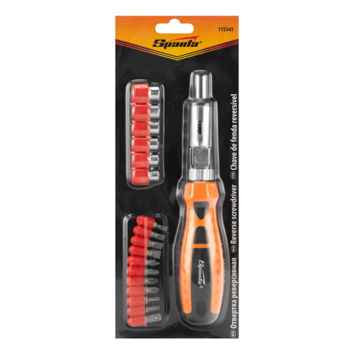 Отвертка реверсивная с шарниром, биты, торцевые головки, 18 шт, Sparta по ценам производителя в Уфе с доставкой по всей России