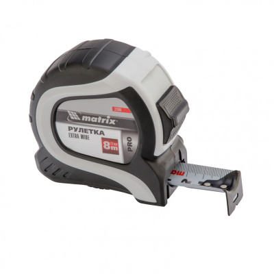 Рулетка Extra Wide,8 м x 27 мм,двухкомпонентный корпус,Pro Matrix по ценам производителя в Уфе с доставкой по всей России