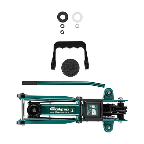 Домкрат гидравлический подкатной, 3 т, 135-400 мм Сибртех по ценам производителя в Уфе с доставкой по всей России