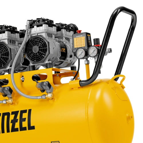 Компрессор безмасляный, малошумный  DLS 2250/100, 2250 Вт, 3x750, 100 л, 410 л/мин блок управления/ Denzel по ценам производителя в Уфе с доставкой по всей России