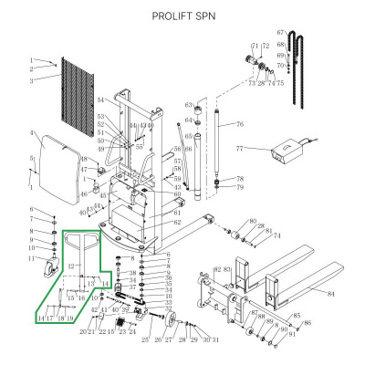 Ручка в сборе для штабелеров SPN по ценам производителя в Уфе с доставкой по всей России