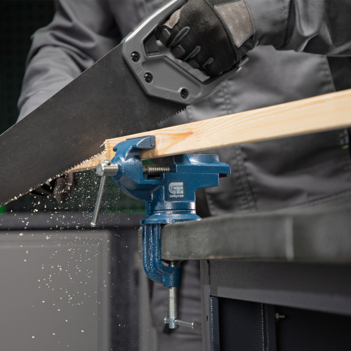 Тиски слесарные, настольные, поворотные, ширина рабочих губок 50 мм, наковальня Сибртех по ценам производителя в Уфе с доставкой по всей России