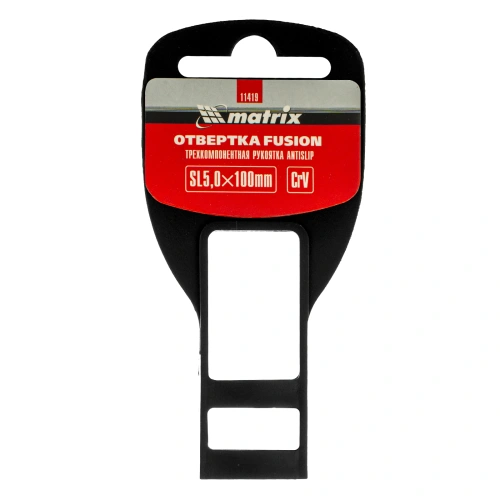 Отвертка Fusion, SL5 х 100 мм, CrV, трехкомпонентная рукоятка "Anti slip" Matrix по ценам производителя в Уфе с доставкой по всей России