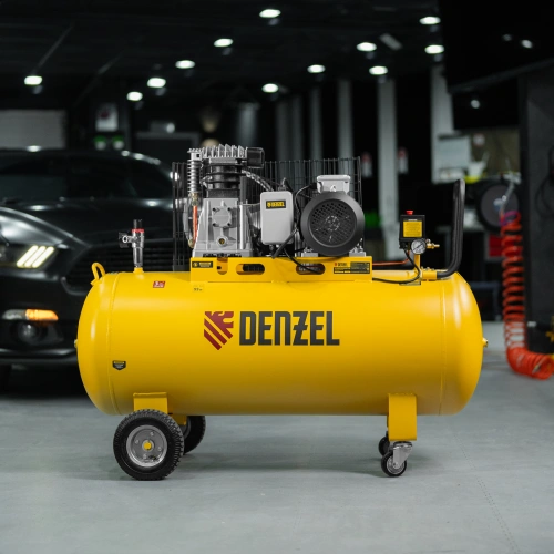 Компрессор воздушный BCI3000-T/200, ременный привод , 3.0 кВт, 200 литров, 530 л/мин Denzel по ценам производителя в Уфе с доставкой по всей России