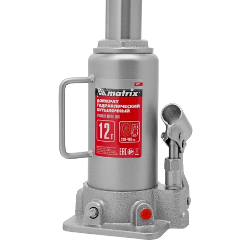 Домкрат гидравлический бутылочный, 12 т, высота подъема 230-465 мм Matrix по ценам производителя в Уфе с доставкой по всей России