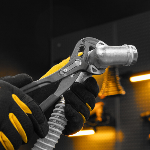 Клещи переставные, кнопочный механизм, обливные рукоятки, 250 мм Denzel по ценам производителя в Уфе с доставкой по всей России