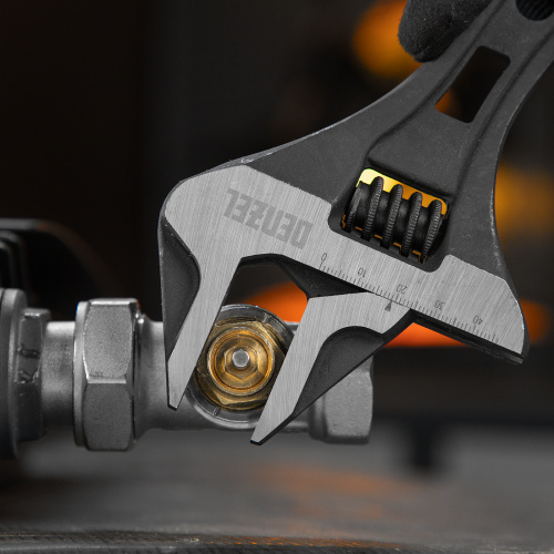 Ключ разводной 185 мм, CrV, кованый, укороченная рукоятка Denzel по ценам производителя в Уфе с доставкой по всей России