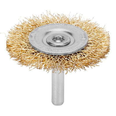 Щетка для дрели, 50 мм, плоская со шпилькой, латунированная витая проволока Matrix по ценам производителя в Уфе с доставкой по всей России