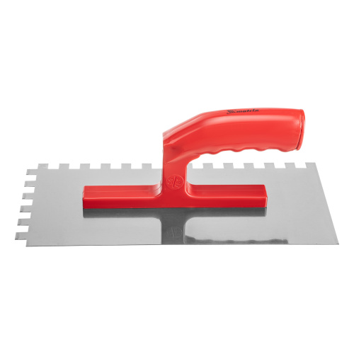 Гладилка стальная, 280 x 130 мм, зеркальная полировка, пластмастмассовая ручка, зуб 10 x 10 мм Matrix по ценам производителя в Уфе с доставкой по всей России