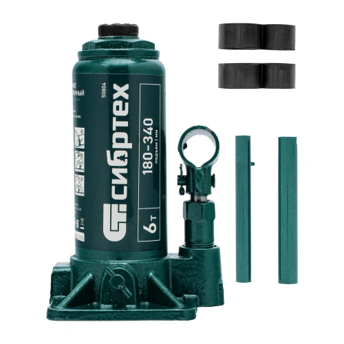 Домкрат гидравлический бутылочный, 6 т, 180-340 мм Сибртех купить в Москве с доставкой по всей России | ProtosMarket.ru