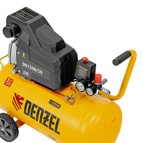 Компрессор воздушный DK1500/50, Х-PRO 1.5 кВт, 230 л/мин, 50 л Denzel по ценам производителя в Уфе с доставкой по всей России