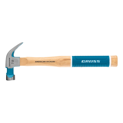 Молоток-гвоздодер, 200 г, угол 45, магнит, обрезиненная рукоятка American hickory GROSS по ценам производителя в Уфе с доставкой по всей России