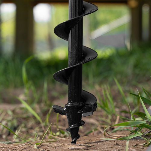 Шнек для грунта ER-80, диаметр 80 мм, длина 800 мм,соединение 20 мм, съемный нож Denzel по ценам производителя в Уфе с доставкой по всей России