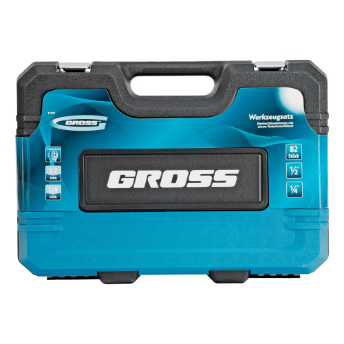 Набор инструментов, 1/4", 1/2", CrV, 120 зубьев, 82 предмета Gross по ценам производителя в Уфе с доставкой по всей России