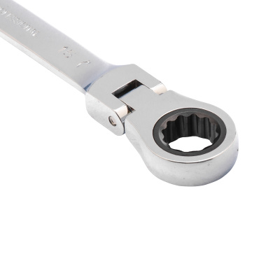 Ключ комбинированный трещоточный, 15 мм, CrV, шарнирный, зеркальный хром Matrix по ценам производителя в Уфе с доставкой по всей России