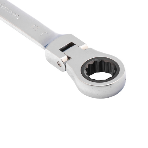 Ключ комбинированный трещоточный, 15 мм, CrV, шарнирный, зеркальный хром Matrix по ценам производителя в Уфе с доставкой по всей России