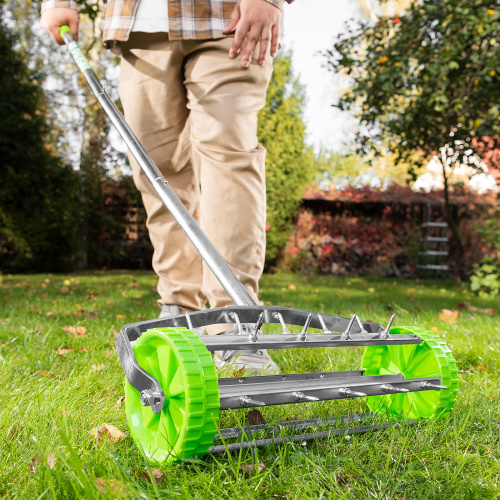 Аэратор газонный, 440 х 1400 мм, стальной черенок, Palisad по ценам производителя в Уфе с доставкой по всей России