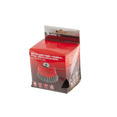 Щетка для УШМ, 100 мм, М14, "чашка", двухрядная, крученая проволока 0.8 мм Matrix по ценам производителя в Уфе с доставкой по всей России