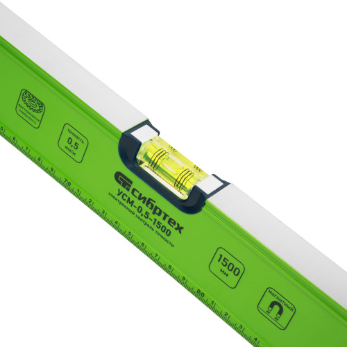 Уровень алюминиевый УСМ-0,5-1500, фрезерованный, 3 глазка, магнитный, рукоятки, 1500 мм Сибртех по ценам производителя в Уфе с доставкой по всей России