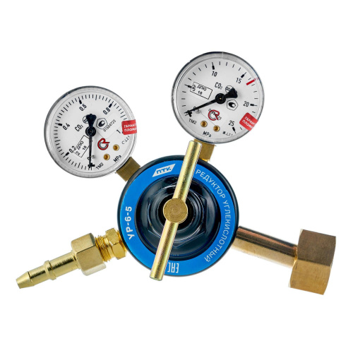 Редуктор углекислотный УР-6-5 (манометры с поверкой) по ценам производителя в Уфе с доставкой по всей России