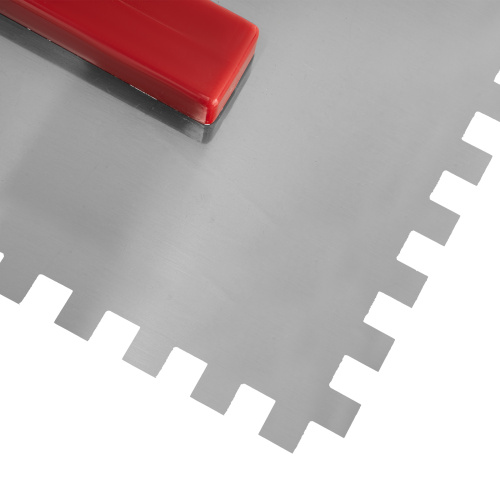 Гладилка стальная, 280 x 130 мм, зеркальная полировка, пластмастмассовая ручка, зуб 8 x 8 мм Matrix по ценам производителя в Уфе с доставкой по всей России