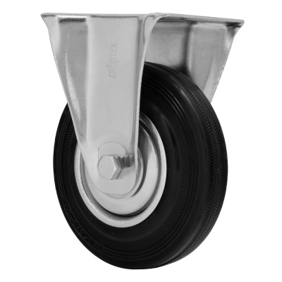 Колесо неповоротное D 125 мм, крепление  платформенное Сибртех по ценам производителя в Уфе с доставкой по всей России