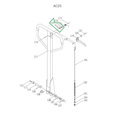 Пластина рычага управления режимом работы для гидравлических тележек AC25 по ценам производителя в Уфе с доставкой по всей России