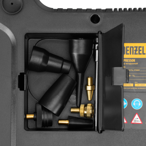 Компрессор воздушный DL1100 1.1 кВт, 180 л/мин, с набором аксессуаров Denzel купить в Москве с доставкой по всей России | ProtosMarket.ru