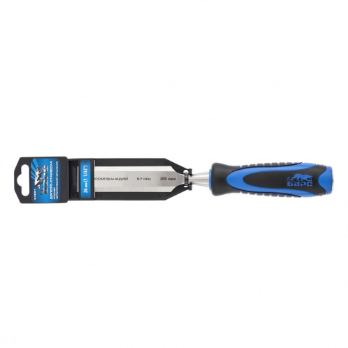 Долото-стамеска, плоская, 26 мм, двухкомпонентная рукоятка, металлический затыльник Барс по ценам производителя в Уфе с доставкой по всей России